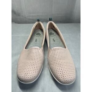 Clarks Collection Women's Ayla Blair Flats Pink/White Size 9